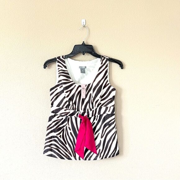 NWT Ann Taylor Petites Zebra Print Top - Picture 1 of 9